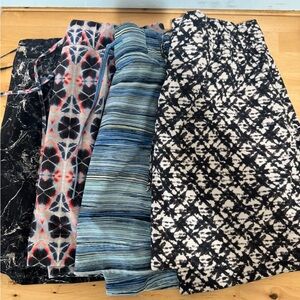 J Jill Fit Skorts Lot of 4 Petite Small PS Black Blue Coral Drawstring Pockets